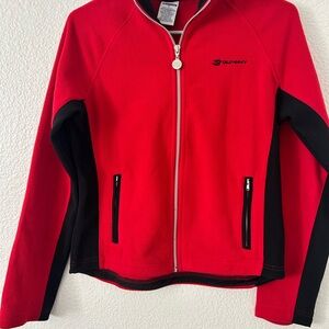 Old Navy Red/ Black Fleece Zip Up